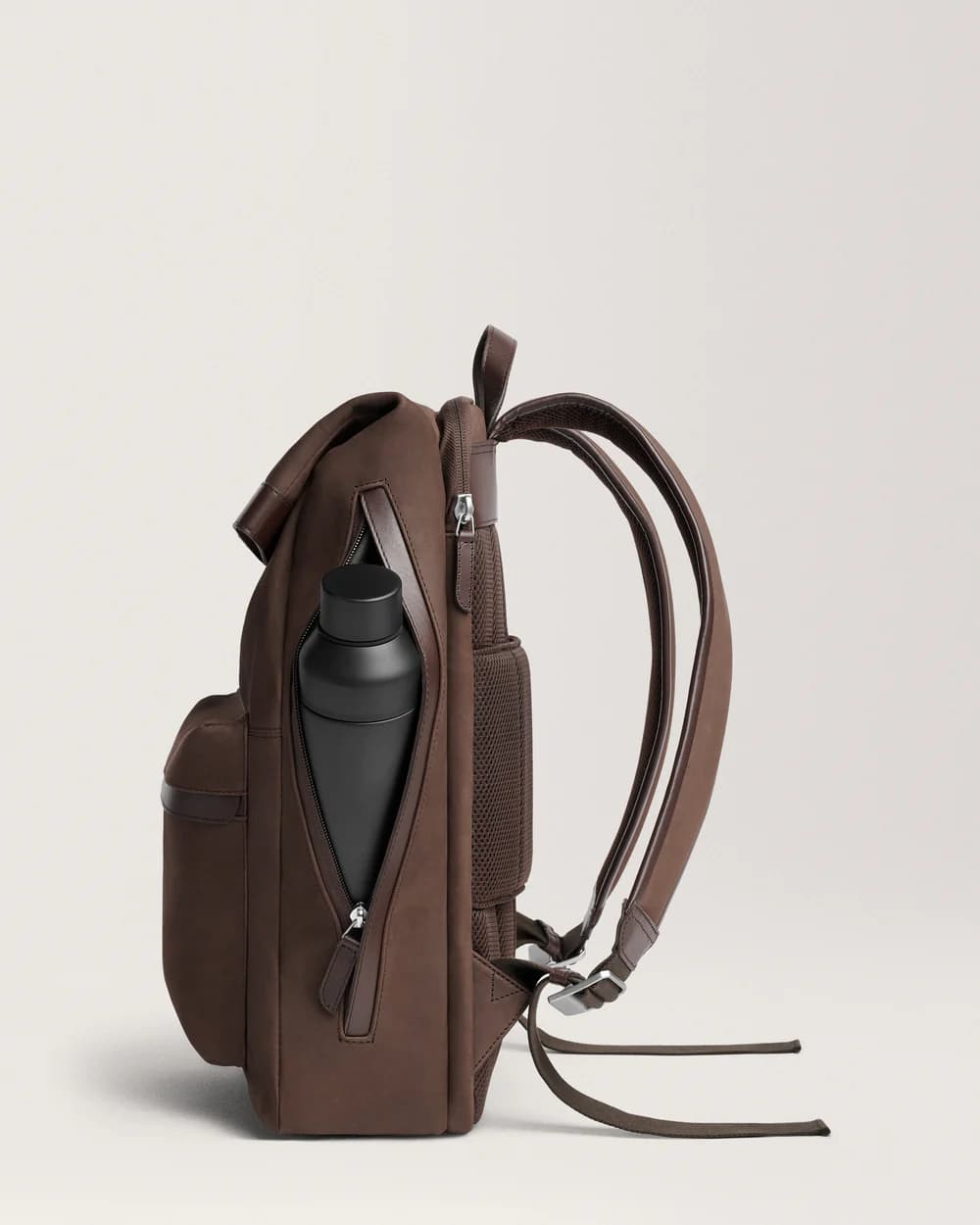 Luna Crescent Shoulder Bag in Black
